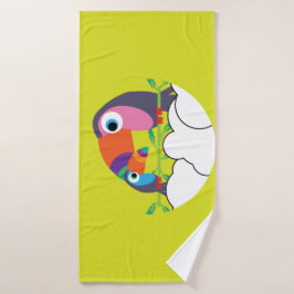 Toalha De Banho Toque bonito | Toucans de amor | Aves Engraçadas M