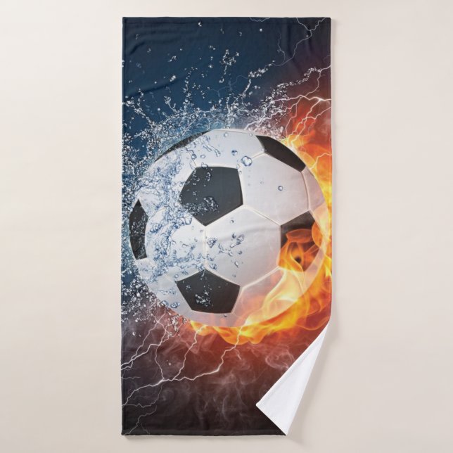 Toalha De Banho Travesseiro decorativo Flaming de Futebol/Bola de  (Toalha de Banho)
