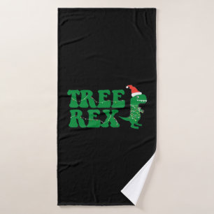 Toalha De Banho Tree Rex Dinossaur Natal Xmas