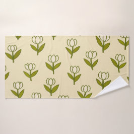 Toalha de Banho Tulipas Brancas