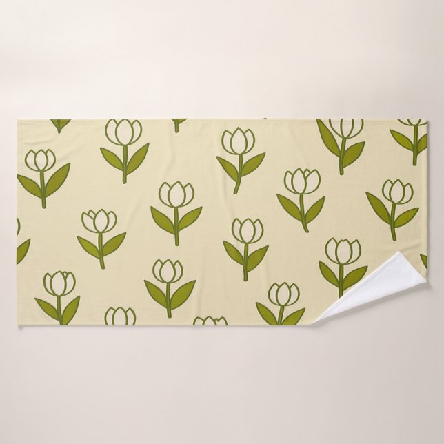 Toalha de Banho Tulipas Brancas (Toalha de Banho)