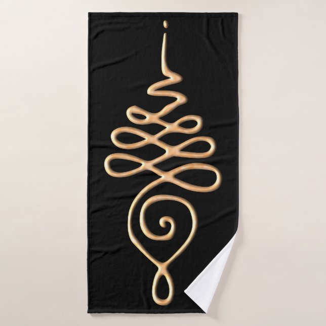 Toalha De Banho Unalome Dourado (Toalha de Banho)