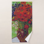 Toalha De Banho Vase com Cornflower e Poppies, Van Gogh<br><div class="desc">Vincent Willem van Gogh (30 de março de 1853 - 29 de julho de 1890) foi um pintor holandês impressionista poste que se encontra entre as figuras mais famosas e influentes da história da arte ocidental. Em pouco mais de uma década, criou cerca de 2.100 trabalhos de arte, incluindo cerca...</div>