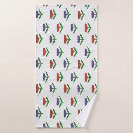 Toalha de Banho Vermelha e Púrpura