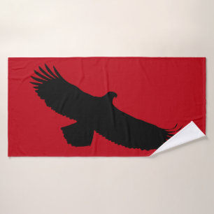Toalha de Banho Vermelho com Voo de Águia - Escolh