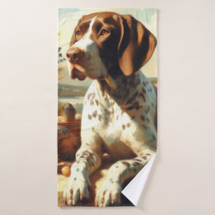 Toalha De Banho Vintage Braque Français Painting