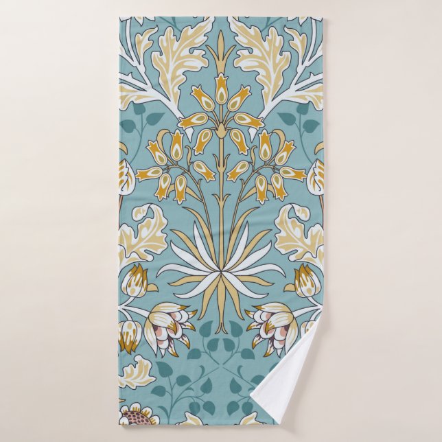 Toalha De Banho Vintage flowers and foliage seamless pattern on li (Toalha de Banho)
