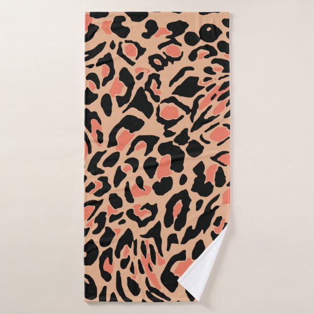 Toalha De Banho Vintage Leopard Pattern Design (Toalha de Banho)