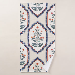 Toalha De Banho Vintage oriental sem costura com sutiã de flor