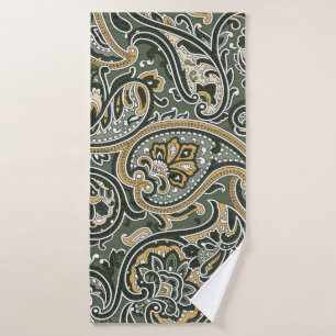 Toalha De Banho vintage Paisley oriental étnico Pattern Seamless