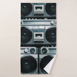 Toalha De Banho Vintage radio boombox