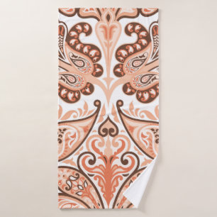 Toalha De Banho Vintage seamless colorful pattern in paisley style