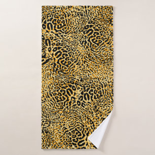 Toalha De Banho Vintage seamless ethnic spotted animal pattern. Bo