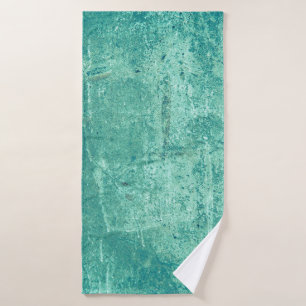 Toalha De Banho Vintage texturizada raspou a parede azul. Antecede