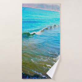 Toalha De Banho Watercolor Waves