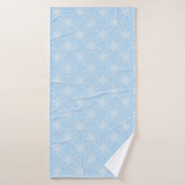 Toalha De Banho Wellness Waters Gym Towel - Icy Blue Snowflake 