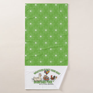 Toalha De Banho Whatever Floats Your Goat Green Daisy Towel