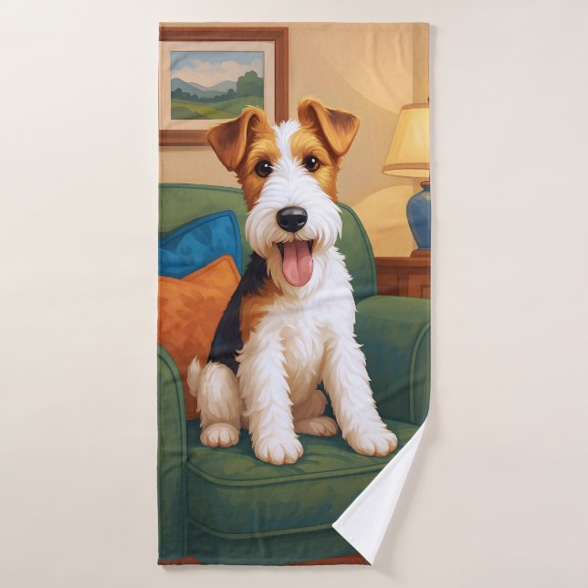Toalha De Banho Wire Fox Terrier - This Seat's Taken (Toalha de Banho)