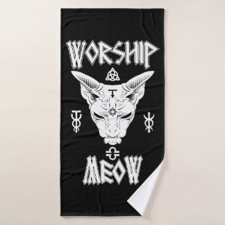 Toalha De Banho Worship Meow