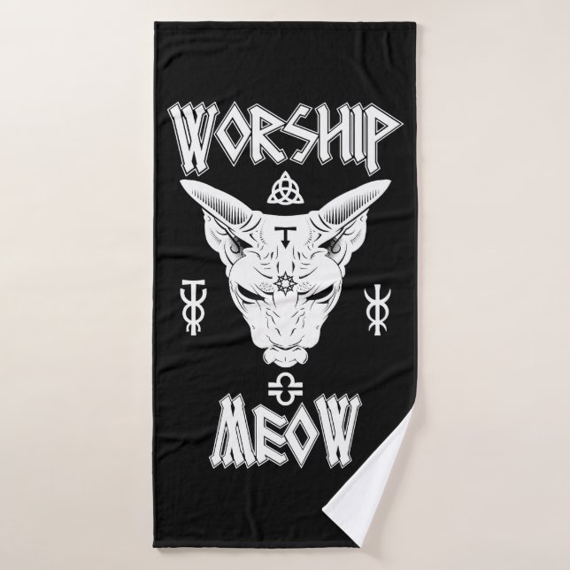 Toalha De Banho Worship Meow (Toalha de Banho)