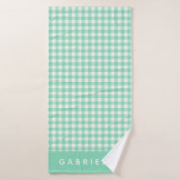 Xadrez Gingham Verde da Casa Vintage Cute