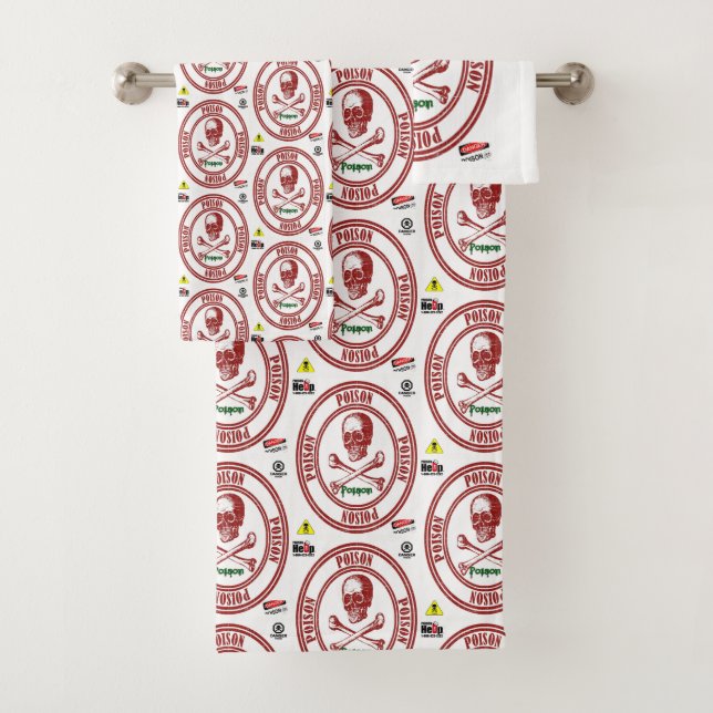 Toalha de Banhroom define veneno (Insitu)