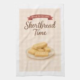 Toalha de Chá com Receita de Biscoito de Manteiga 