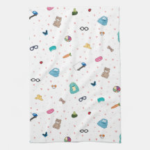 Toalha de chá dos favoritos da almofada - arte por