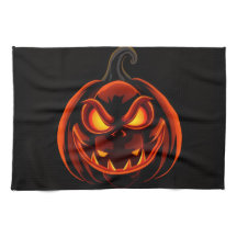 Toalha de Cozinha Abóbora Monstro Halloween Fofa