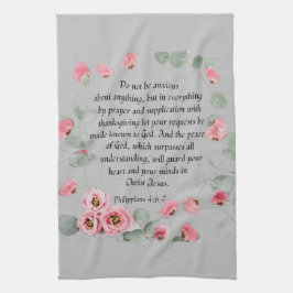 Toalha de cozinha - Bíblia Verse Philippians 4:6-7