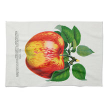 Toalha de cozinha com ilustração da Apple Vintage