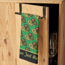 Toalha de Cozinha de Abacate - Personalização Opci
