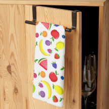 Toalha de Cozinha de Frutas e Bagas de Verão