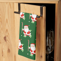 Toalha de Cozinha de Natal de Hóquei em Campo
