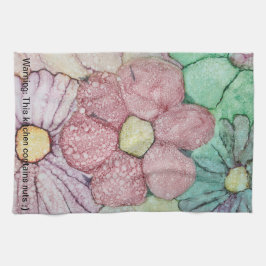 Toalha de cozinha "Flores/Tintas de colheita"