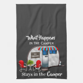 Toalha de cozinha personalizada de camper