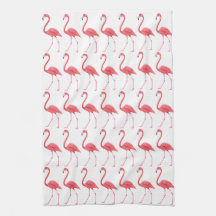 Toalha de cozinha rosa flamingos