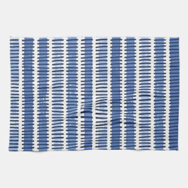 Toalha de cozinha "Traços de Tinta Azul"