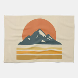 Toalha de Cozinha Vintage Montanha – Aventura Retr