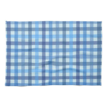 Toalha de Cozinha Xadrez Cinco Cores Azul