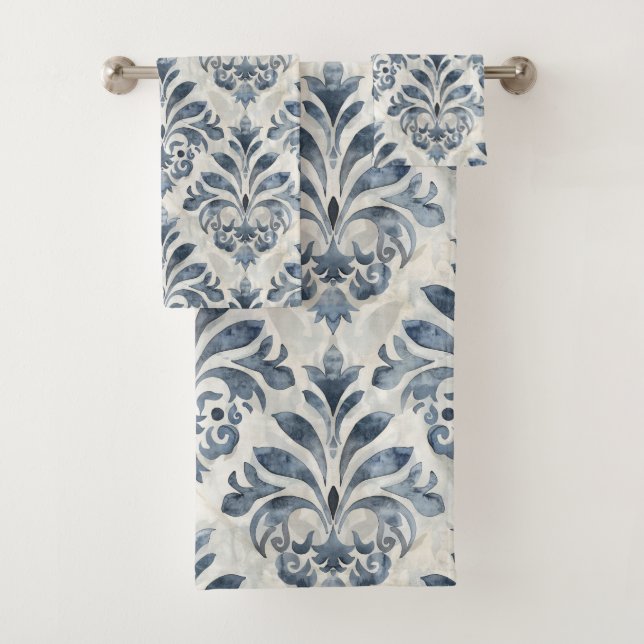 Toalha de Damasco Azul Francês (Insitu)