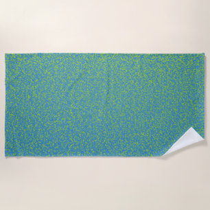 Toalha de Design de praia Teal e Dourada