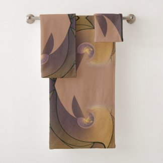 Toalha de designer em tom de terra suave