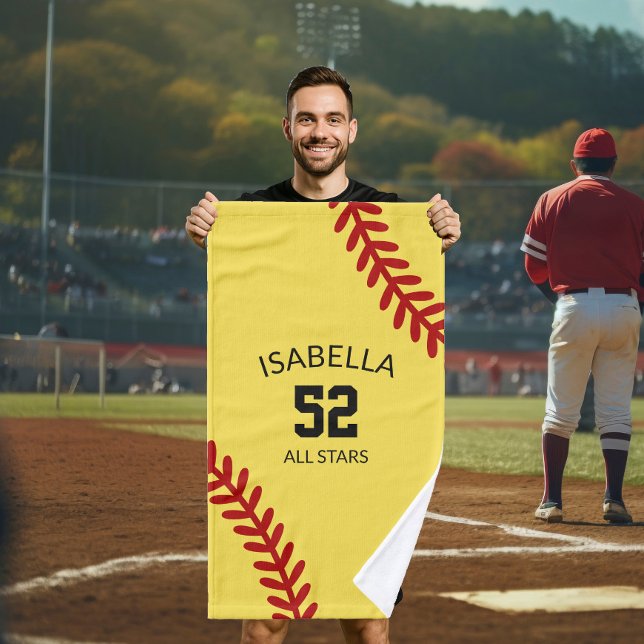 toalha de esportes de softball, toalha de banho de (Criador carregado)