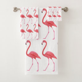 Toalha de flamingos rosa