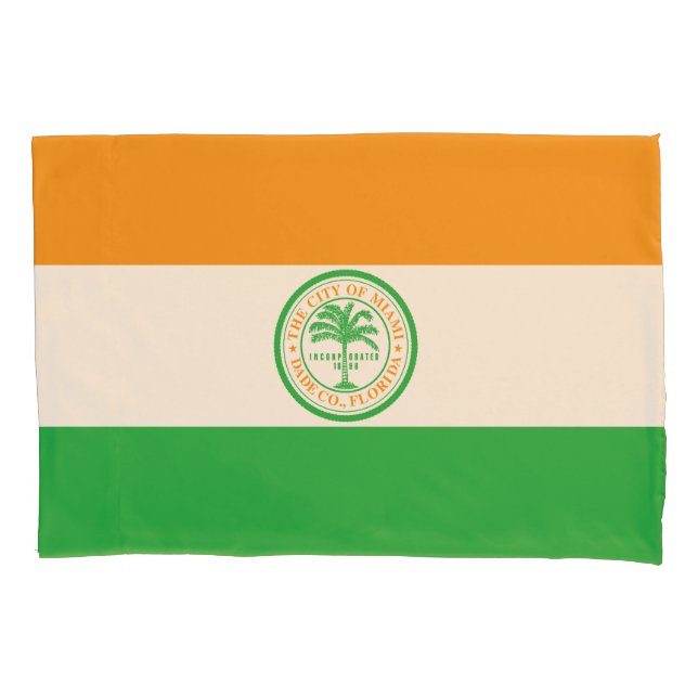 Toalha de fronha da bandeira de Miami, Flórida (Frente)