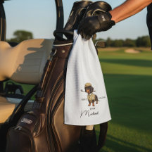Toalha de Golfe com Texto de Melhor Cachorro por P