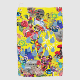 Toalha de golfe Copenhagen Mashup em amarelo