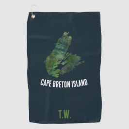 Toalha de Golfe da Ilha de Cape Breton - Iniciais 