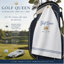Toalha de Golfe de Luxo Rainha | Presente de Golfe